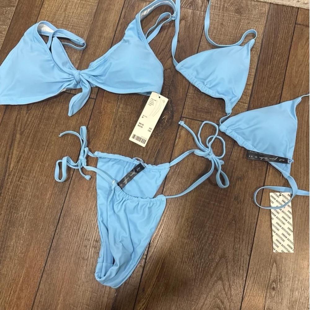 Urban Outfitters Light Blue Bikini Set w/ 2 tops (one FREE) - Picture 1 of 2